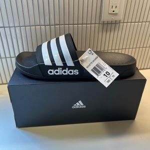 NIB adidas adilette shower slides sandals 10